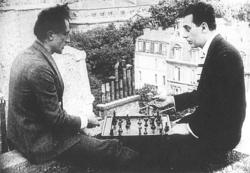 nonaaginat:  funam-bule:  Man Ray &amp; Marcel Duchamp 