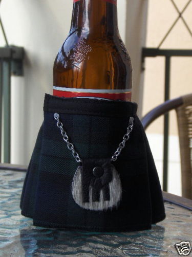 Oh look, a black-watch beer koozie kilt for sale on eBay.