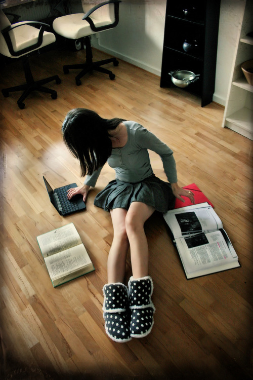 pedalfar: the girl who had a lot of homework (via Agnieszka) (via imgTumble)