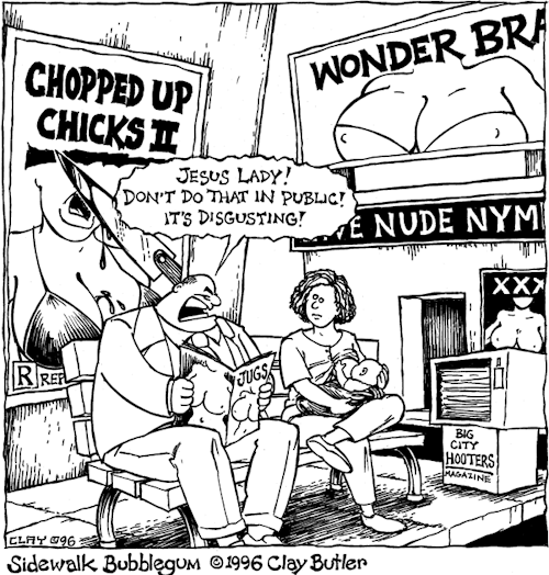 thecuntmentality:  fuckyealiz:  fuckyeahradicalcartoons:  Don’t Do That In Public, It’s Disgusting!  Ugh. I hate having to argue with people about breast feeding. -_-  This. This. This. This. 