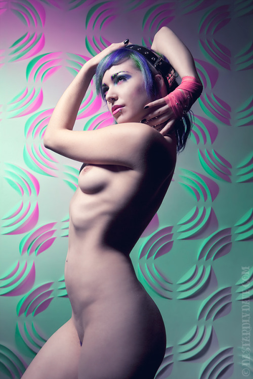 dastardlydave:  Another look from last night with Velocity.  this reblog is dedicated to my lust for colored gels and colored haired naked ladies