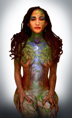 thedopehouse:  Model: Dehvon Alexandrea Ward Photography: DTOxBody art: Jerod AlexanderThis is for Jerod’s Body Paintings Calendar for 2011!! 