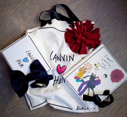 Lanvin X H&M tote and tie. via TK~me likey.