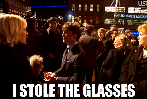 voldemortoutbitches:  “I DID! I STOLE THE GLASSES. No actually, they gave them