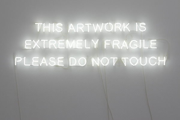 visual-poetry:  “this artwork is extremely fragile…” by jeppe hein (via defacedbook)