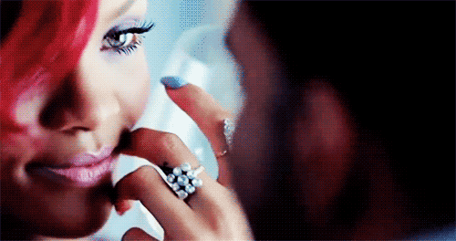  rihanna lookin like she wants to get it  haha