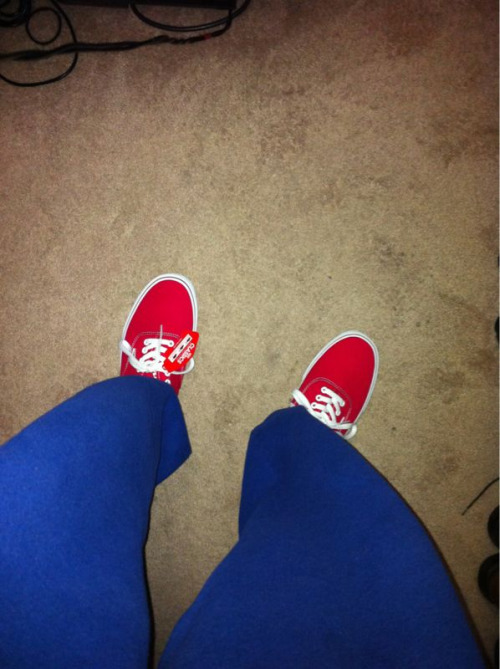 Got my cherry popped today…my Vans cherry, that is. And they’re red too ;-)