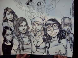 Wonderful Suicide Girls drawing by Kristoffer