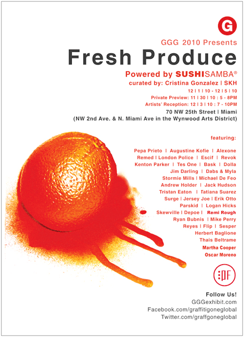Hey! If you’re going to be in miami for Art Basel - check this out! Fresh Produce