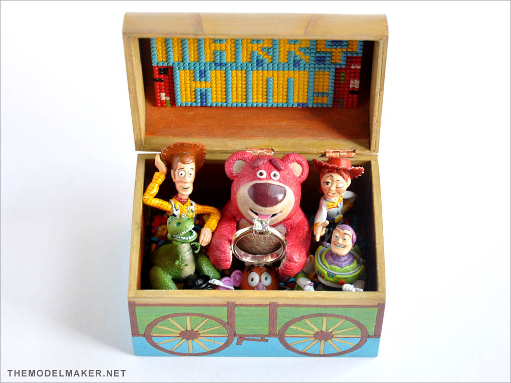 thedailywhat:  Marriage Material of the Day: So the Toy Story engagement ring box