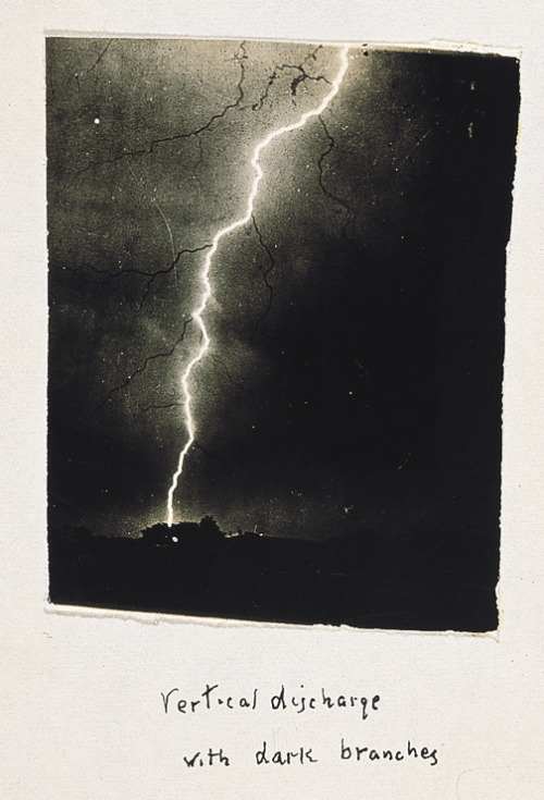 billyjane:Vertical discharge with dark branches, 1890[ Black-branched Lightning] by William N. Jenni