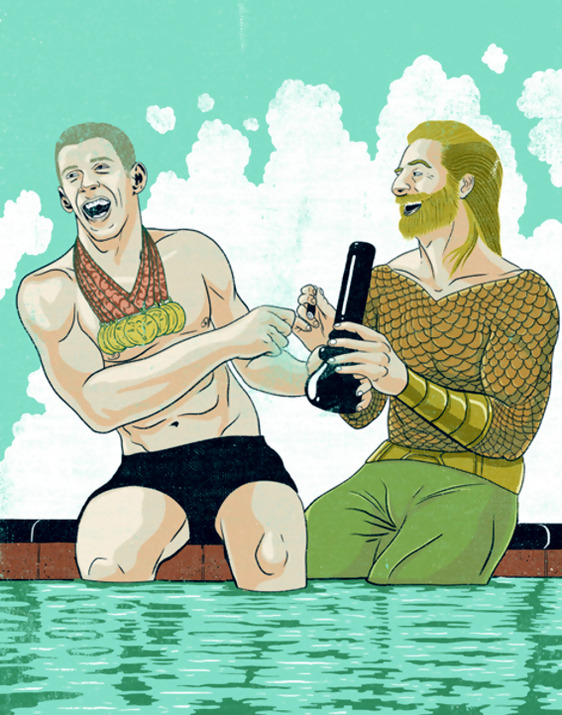 thatsgoodweed:  Mike Phelps and Aquaman share a bong