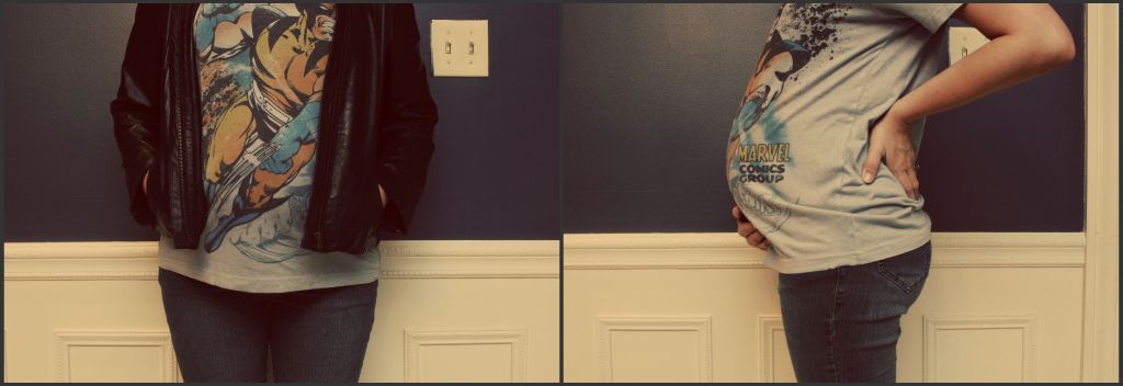 feelingfeisty:  33 weeks. I got news that my ass and thighs have earned their own