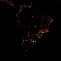 idealizar:  Brasil fotografado por um satélite,