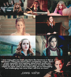  How many girls are there are there like Hermione in film or literature? There just aren’t. She’s completely unique. She’s smart, beautiful, kind-hearted, determined, geeky and lovable, all at the same time. She’s just the best. There might be