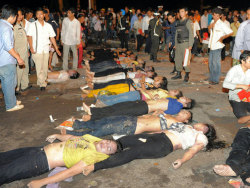 timothykay:  teresaaasammm:  PHNOM PENH, Cambodia — More than 300 people were killed and hundreds more were injured in a stampede at an annual water festival in Cambodia. Hundreds of people tried to escape over a short suspension bridge. Many died