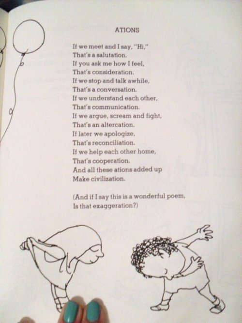 Porn photo thicklet:  Ations by Shel Silverstein. My