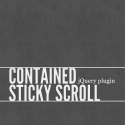 Contained Sticky Scroll jQuery Plugin  It