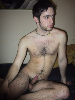 my-hot-guys-blog:wankspiration: nakedguys99:  Follow me at http://nakedguys99.tumblr.com  wankspiration  A cute hairy lad with a nice hard cock and tight hairy balls and a perfect bush. I think he looks awesome.