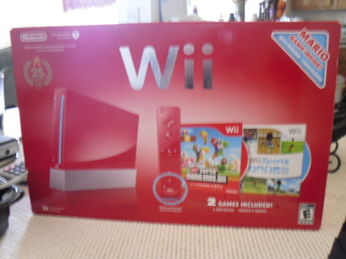 shne:  So no one wanted to buy it, so just for the heck of it, I’m gonna give it away. One lucky follower will be able to win a brand new limited edition cherry red Wii, for free. It comes with two games, Super Mario Bros. and Wii sports. Rules of contest