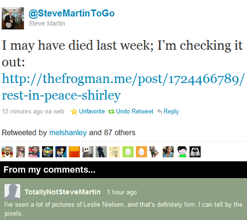 thefrogman:  Soooo…this just happened.   THAT IS SO AWESOME! Way to go, Frogman!!!