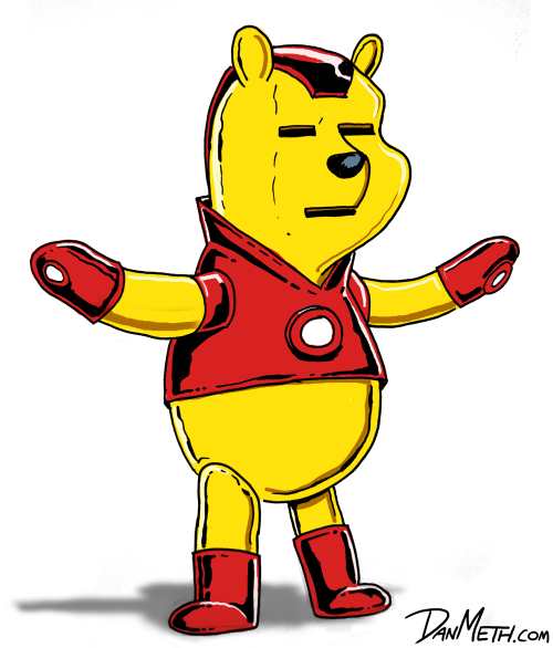 Have you ever noticed that Iron Man and Winnie the Pooh both kinda rock the same outfit?