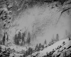 black-and-white:  Half Dome in Winter, Yosemite