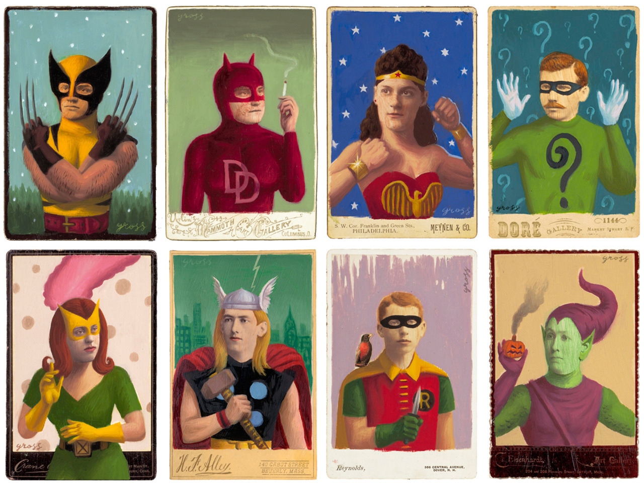 Alex Gross’ “Heroes, Villains and Monsters” artwork is now available as limited edition giclee print sets! Multiple sets can be combined in one box, or can be ordered separately with individual boxes. More information can be found HERE.
Heroes,...