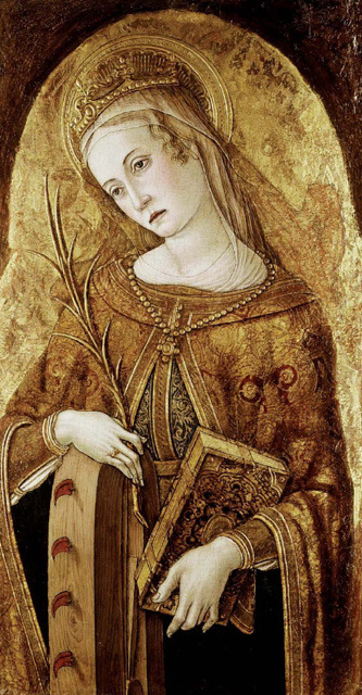 nends: Vittore Crivelli (1444/9 - 1501/2): St Catherine of Alexandria