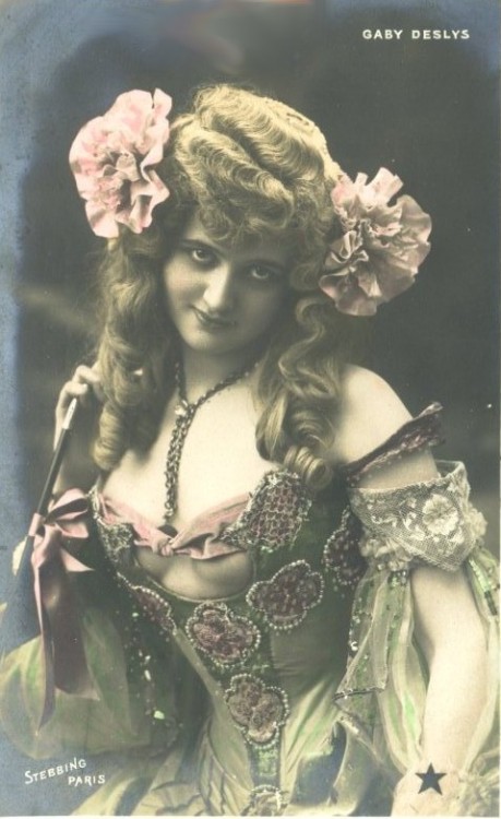 carolathhabsburg:Handtinted image of the french performer Gaby Deslys