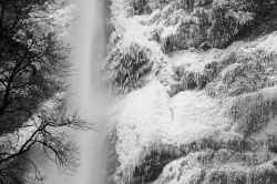 black-and-white:  A bit of the falls (by