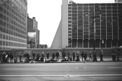 Bagnostian:  The Line For The Bus The Night Before Thanksgiving. West Side, Nyc.