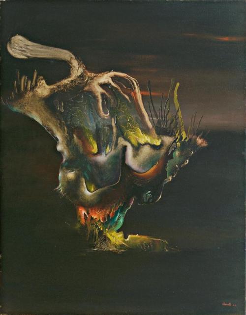 surrealism: St. Elmo’s Fire by Enrico Donati, 1944. Oil on canvas, 92.7 x 72.4 cm. Museum