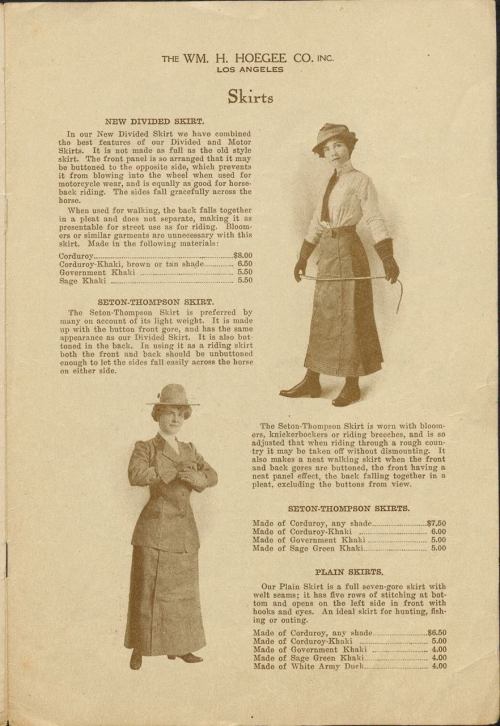 ~ Hoegee&rsquo;s Outing Suits for Women: Knickerbockers, Divided Skirts, Shirt Waists, Jackets, 