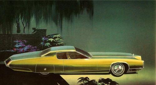 mudwerks:
“ The Magnetic Brain: What If ?
Wayne Kady’s 1963 Cadillac Concept was a million miles from the staid production models, possibly due to lack of parking space. Regardless, it did foreshadow the direction Buick would take with the Riviera...