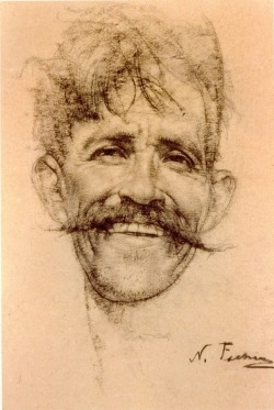 zasu:  Laughing Man with Mustache by Nicolai