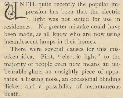 questionableadvice:  ~Electricity in a Modern Residence, H. Ward Leonard & Co., 1892 via Harvard University Library  Analysis