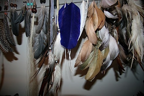 THIS IS WHAT MY EARRING COLLECTION WILL LOOK LIKE WHEN I GET MY EARS PIERCED. …I like feathers.