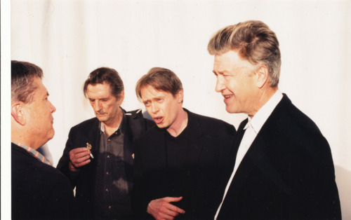 controlyourself-: Harry Dean Stanton, Steve Buscemi & David Lynch That’s a bunch of cool guys. Anybody a clue who is the one left (in the front)?