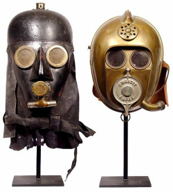 thedailywhat:  This Thing Looks Like That Thing of the Day: Smoke helmets worn by German and French firefighters in the mid-1800s. Remind you of anyone? (Hint: Darth Vader and C-3PO.) From Collectors Weekly:  The buzz among collectors is that George Lucas