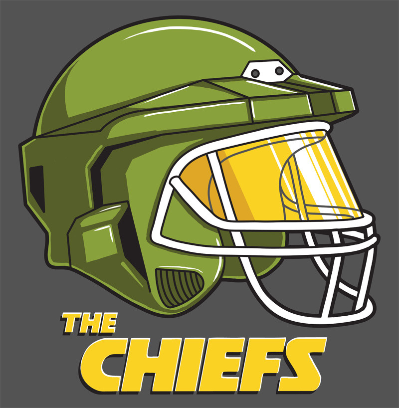 Football and Video Games meet on the same field in this bad ass TeeFury submission by Steven Lefcourt. Would you all buy the shirt?
Related Rampages: Dr. Swiss | Onomato-t-shirt
The Chiefs by Steven Lefcourt / Tasty Paints (Flickr) (Twitter)