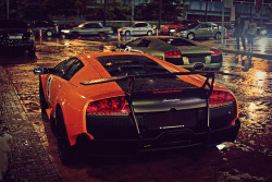 carpr0n:  Rainy night flight Starring: Lamborghini Murcielago LP-670/4 SV (by r3) 