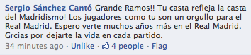 WORDS! (from Sergio Ramos official facebook page) Basically - Thank you Sergio Ramos