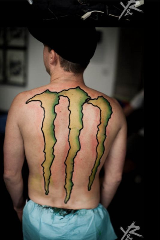 Monster Energy tattoo