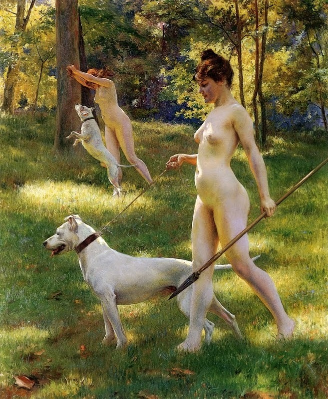 rhea137:  Julius Leblanc StewartNymphs Hunting, 1898 
