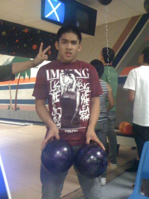 Oh, cuz you know…. i have big balls haha bowling last night was fun!!! idk how i got so many strikes/spares haha