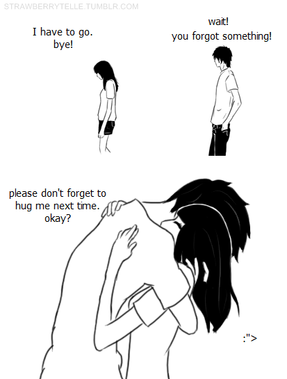 strawberrytelle:  Sometimes I get so happy being with you that I just wanna hug you. — HIM  ♥ 