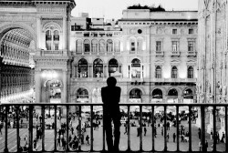 black-and-white:  Alone [my Milan] (by Luca