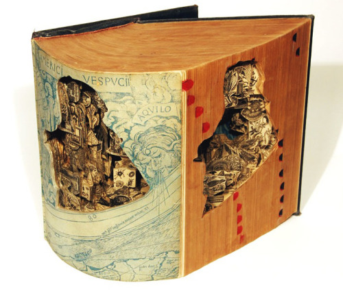 snaakks:AmerigoMore altered book art by Brian Dettmer