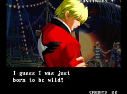 Bison2Winquote — - Terry Bogard to Bob Wilson, Fatal Fury 3: Road